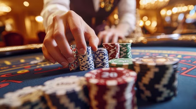 Live Teen Patti table with dealer and card display on kingdom357